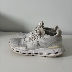 White Womens On Cloud Running Shoes